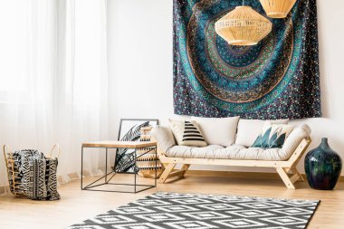 Etnik oturma odası dekor