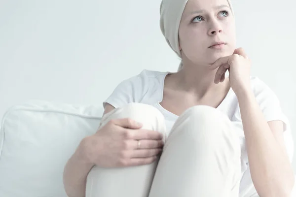 Mulher após radioterapia — Fotografia de Stock