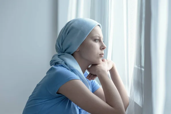 Mulher após radioterapia — Fotografia de Stock