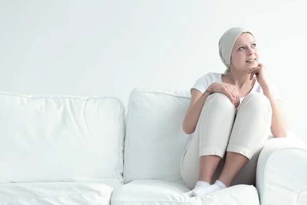 Woman with cancer smiling