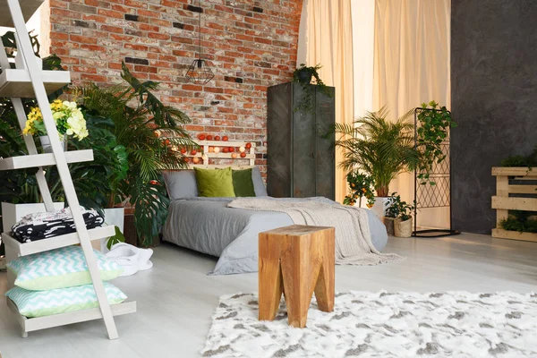 Spacious, ecological bedroom — Stock Photo, Image