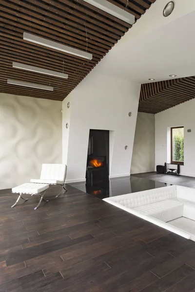 Chimenea en el salón — Foto de Stock