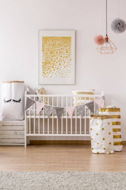 Bebek Oda Altın desen poster