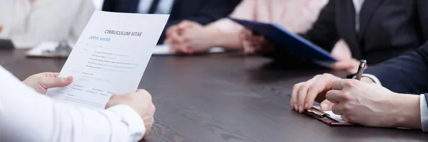 Man holding his CV — Stock Photo, Image