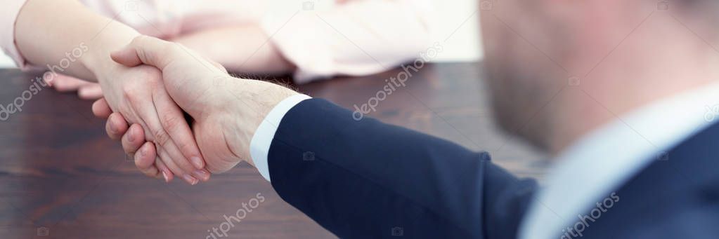 Handshake during recruitment review
