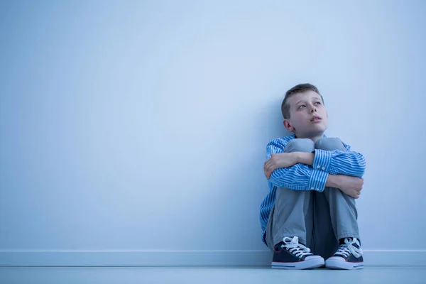 Autistic child on a floor — Stock Photo, Image