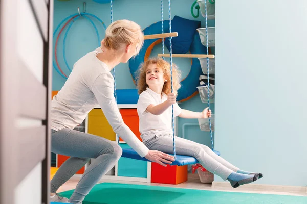 Boy having sensory integration class — Stock Image Boy having sensory integration class Stock Photo