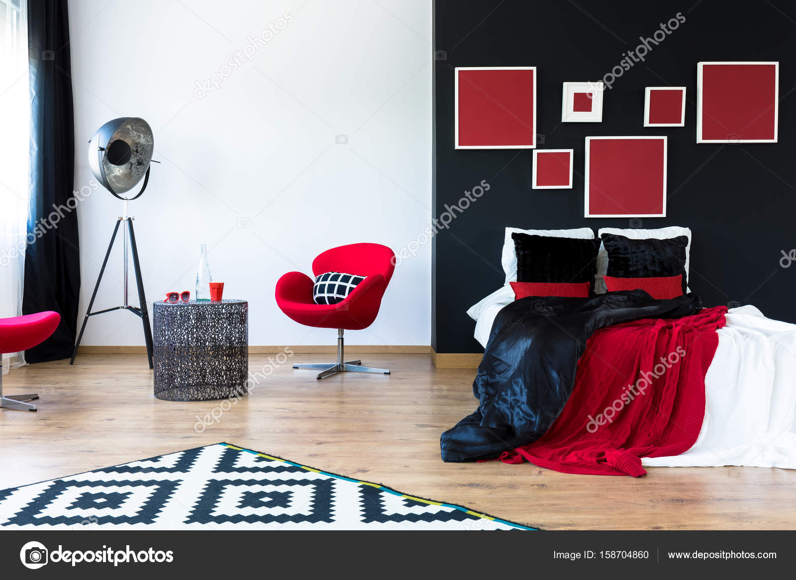 Red and black bedroom furniture deals