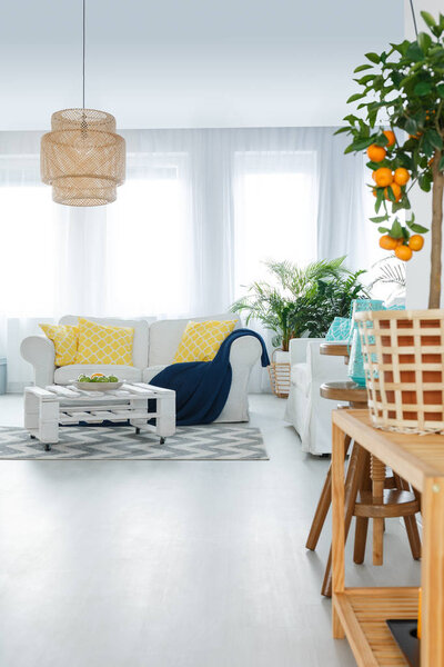 View of living room in apartment