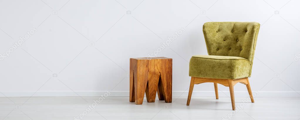 Armchair and a stool