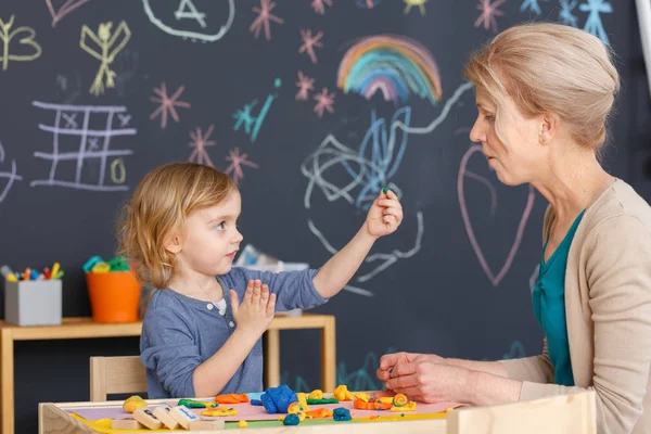 Plasticine during classes — Stock Photo, Image