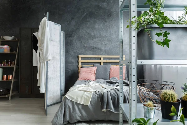 Bedroom in loft — Stock Photo, Image