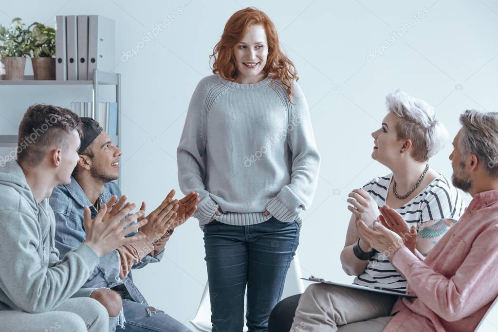girl at therapy meeting