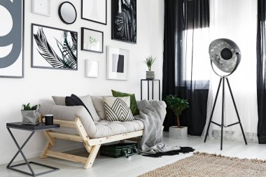 Kanepe üzerinde posterler