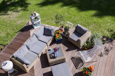 Kuş görünümden rahat Teras