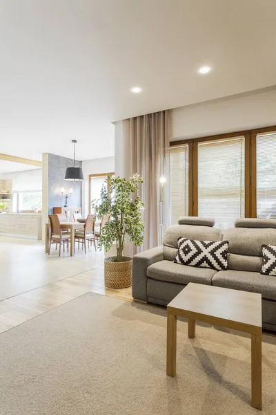 Işık oturma odası ile mutfak