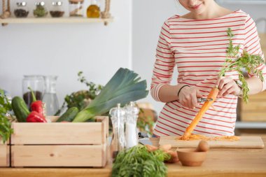 Soyma havuç yakın çekim