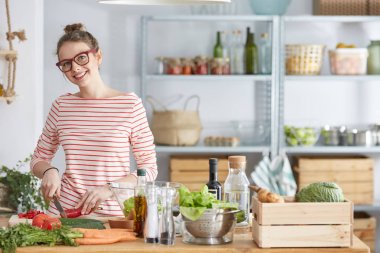 Pişirme sırasında yaşam tarzı blogger