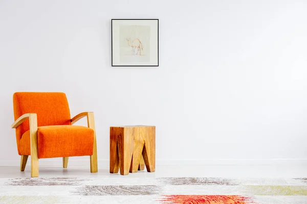 Trendy orange chair — Stock Photo, Image