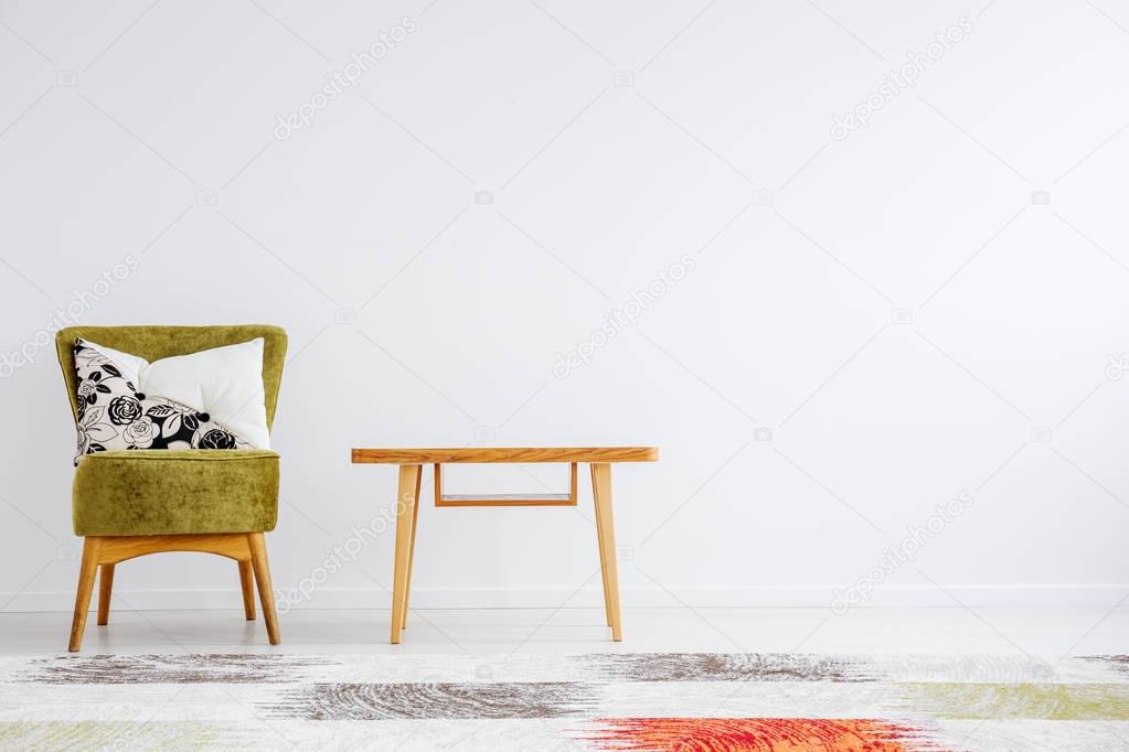 Room with classic wooden table