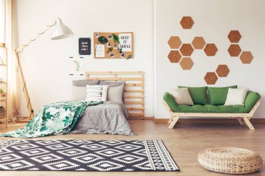 Botanik dekor rahat yatak odası