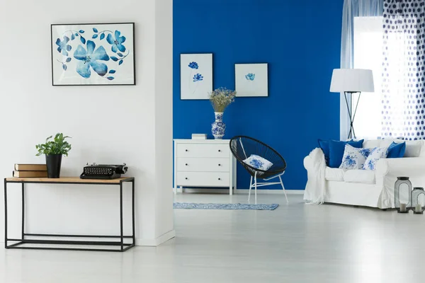 Blaues Wohnzimmer — Stockfoto