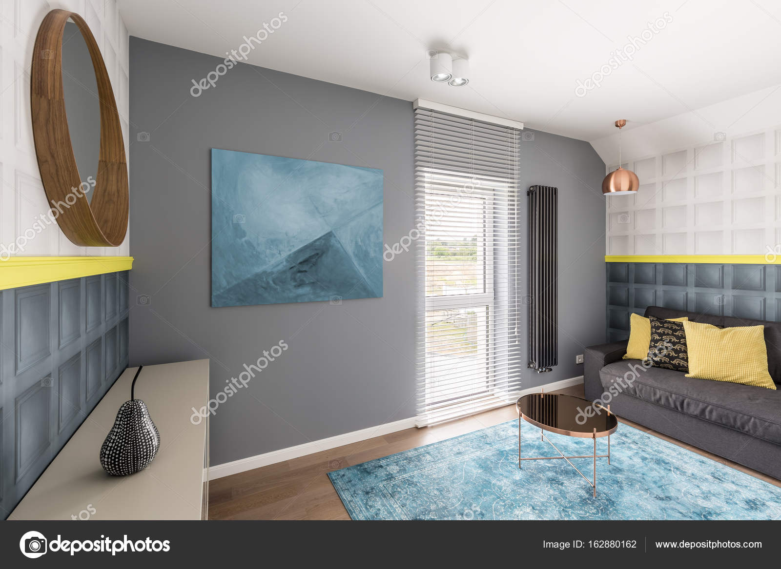 Anspruchsvolle Interieur mit Türkis Teppich — Stockfoto ... Anspruchsvolle Interieur mit Türkis Teppich — Stockfoto ...