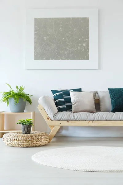 Decoração de casa minimalista natural mock-up — Fotografia de Stock