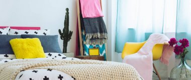 Halk Meksika yatak odası konsepti