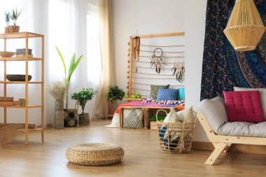 Etnik daire iç tasarım