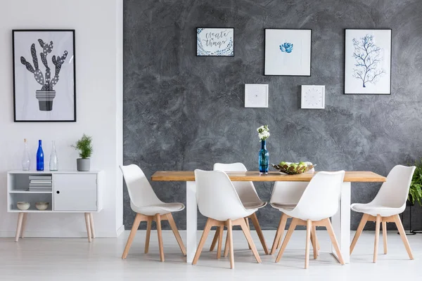 Minimalist dining room — Stock Photo, Image