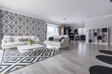 Daire Retro oturma odasında