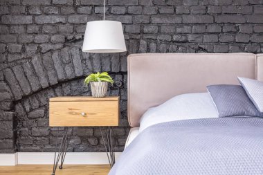 Ahşap yatak dolap yatak odası