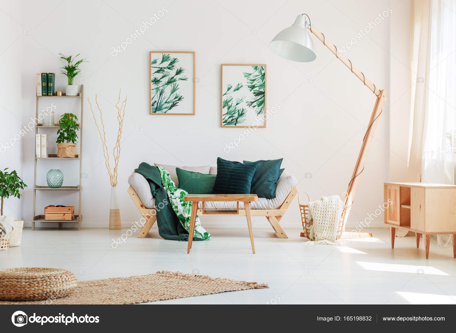 Sala de estar com motivo floral — Fotografias de Stock © photographee