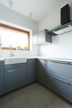 Pastel Yeşil dolapları ve pencere