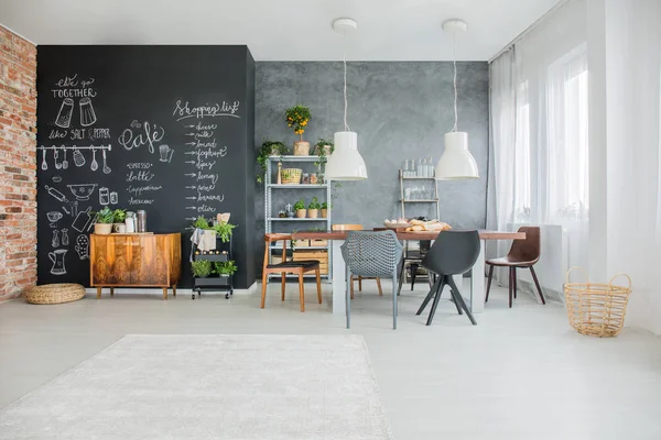 Chalkboard kitchen decor — Stock Photo, Image
