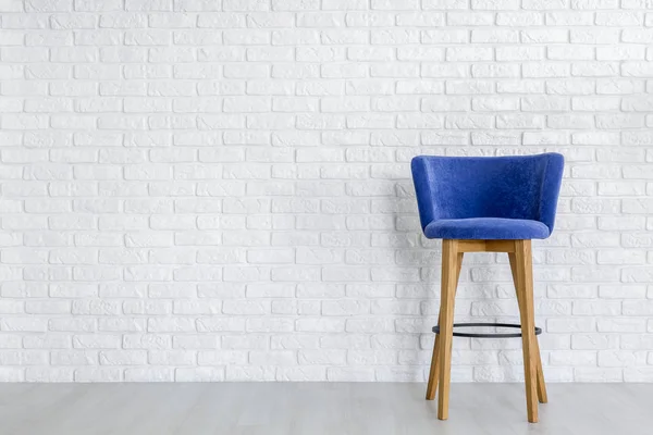 Stylish navy blue bar stool — Stock Photo, Image