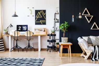 Siyah ve beyaz nordic daire