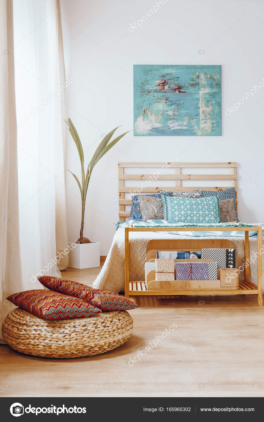 Dormitorio en estilo bohemio: fotografía de stock © photographee.eu