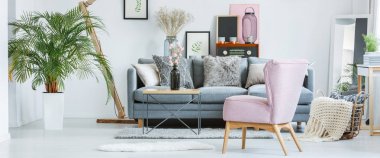 Retro pastel interior