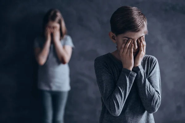 Vittime della violenza domestica — Foto Stock