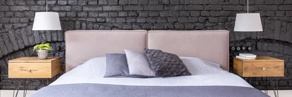 Şık yatak odası tasarımı Panoraması