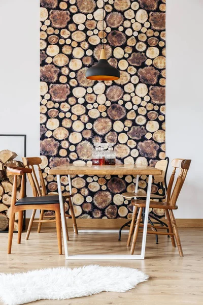 Rustik ve ahşap yemek odası