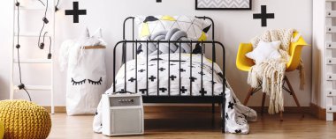 Yaratıcı çocuk odası ile kabarık