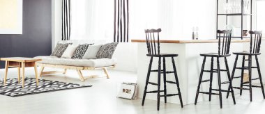 Retro siyah ve beyaz iç