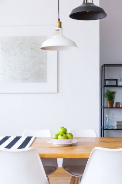 Kontrast renk yemek odası