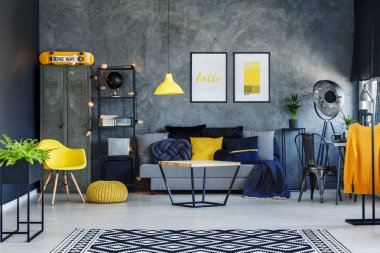 İskandinav tarzı oturma odası