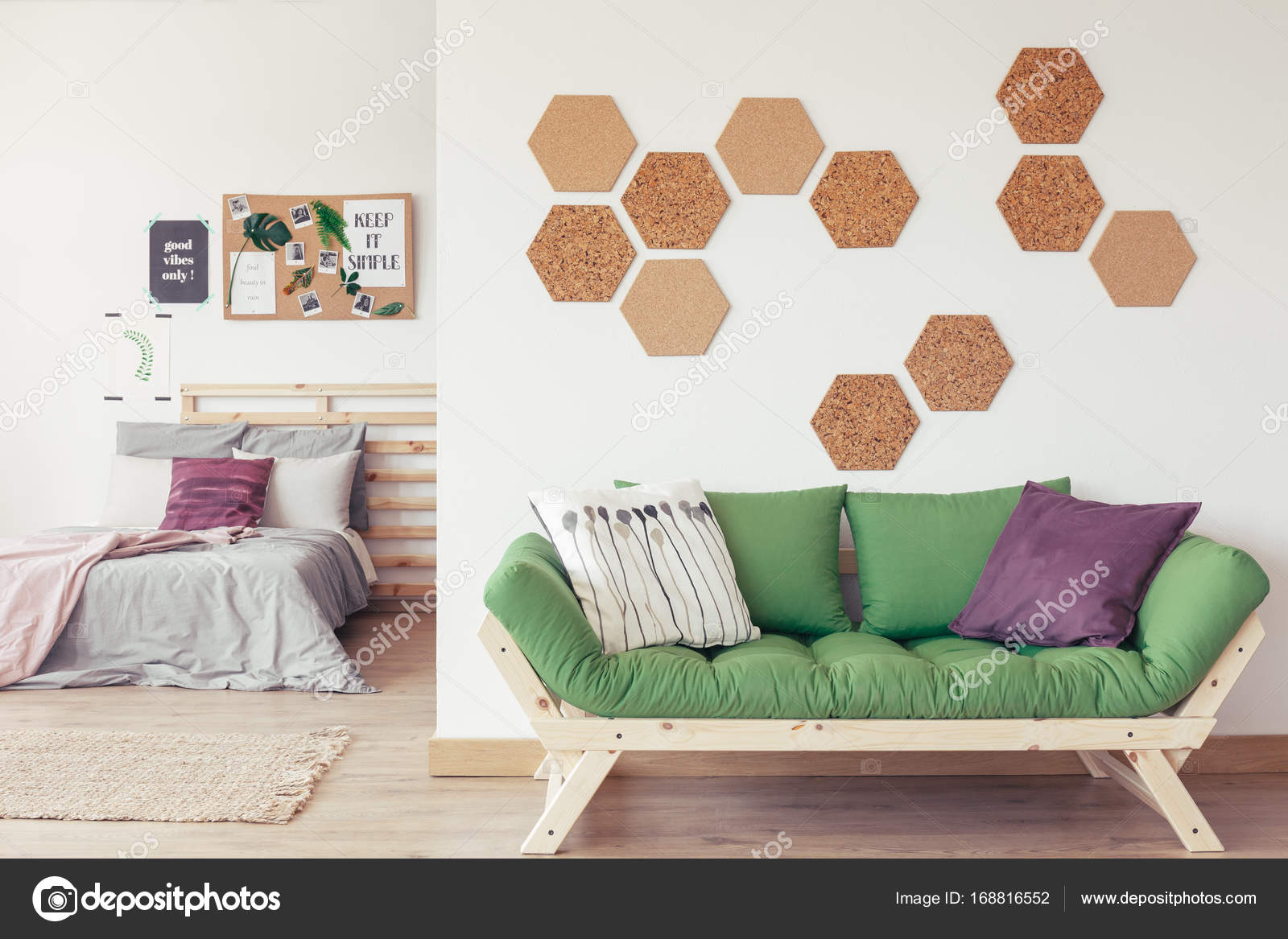 Mantar ile çok fonksiyonlu Eko yatak odası — Stok Foto © photographee