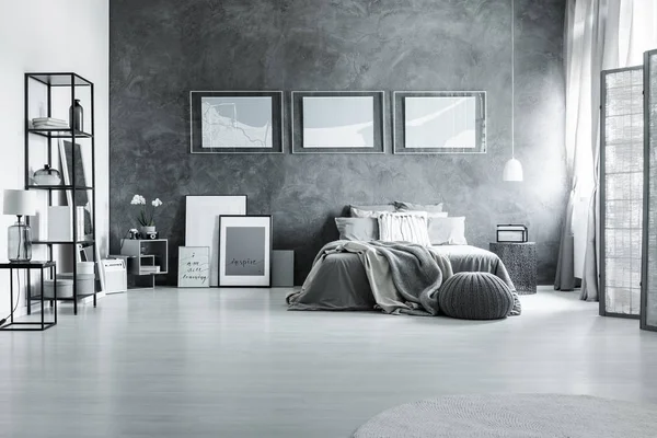 Chic chambre en noir et blanc — Photo