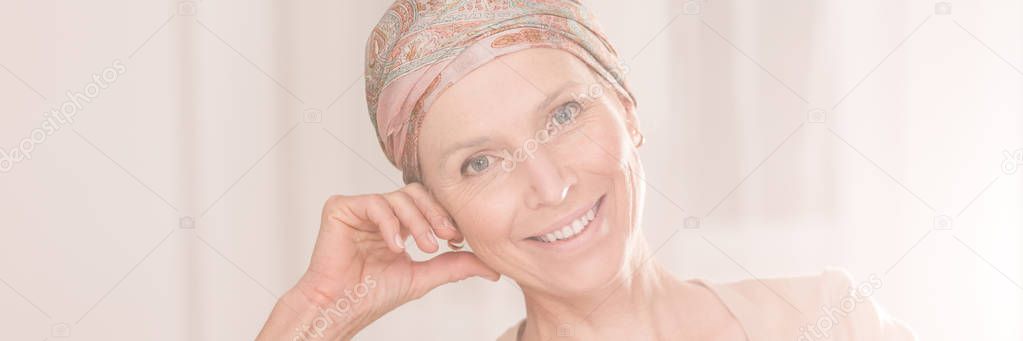 Woman fighting with cancer